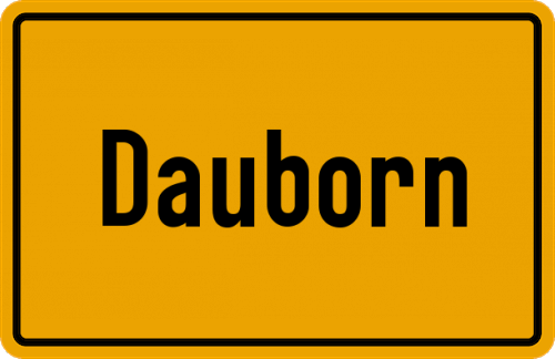 Ortsschild Dauborn