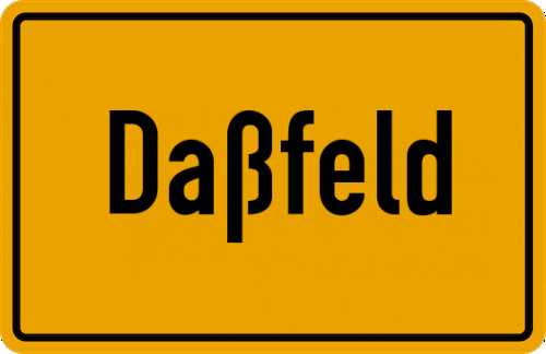 Ortsschild Daßfeld
