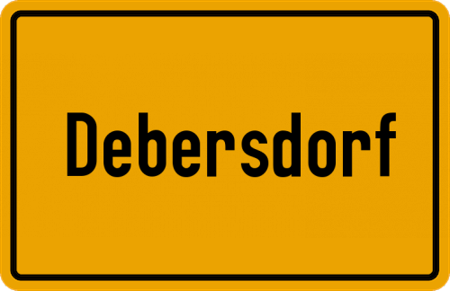 Ortsschild Debersdorf