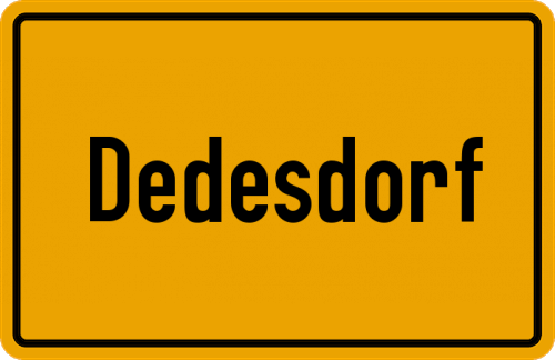 Ortsschild Dedesdorf