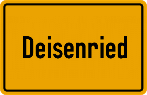 Ortsschild Deisenried, Kreis Miesbach
