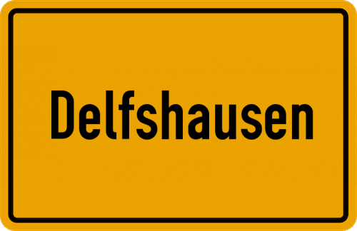 Ortsschild Delfshausen