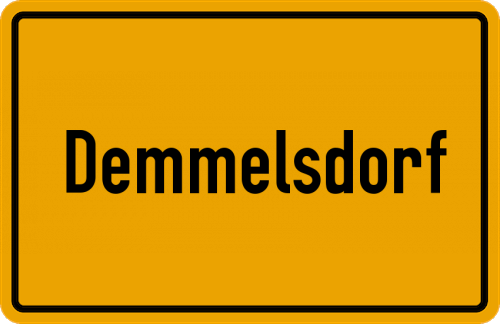 Ortsschild Demmelsdorf
