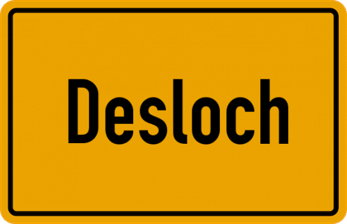 Ortsschild Desloch