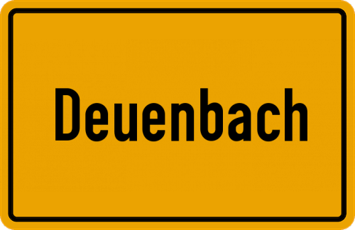Ortsschild Deuenbach