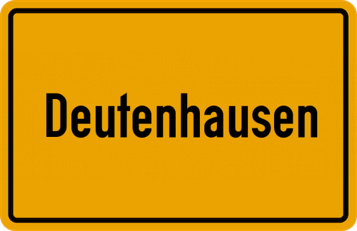 Ortsschild Deutenhausen