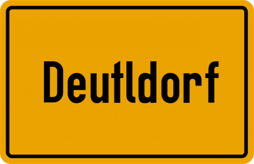Ortsschild Deutldorf
