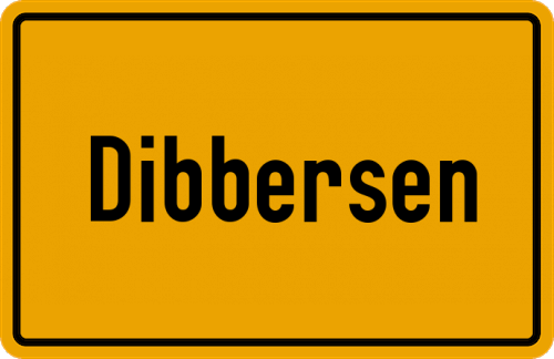 Ortsschild Dibbersen, Kreis Harburg