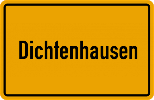 Ortsschild Dichtenhausen
