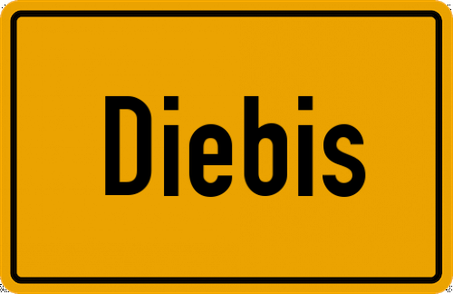 Ortsschild Diebis, Oberpfalz