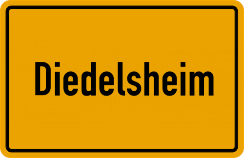 Ortsschild Diedelsheim