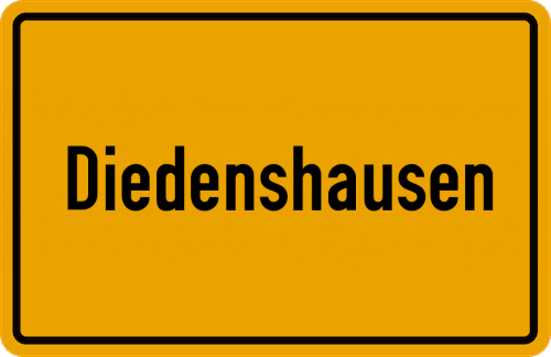 Ortsschild Diedenshausen