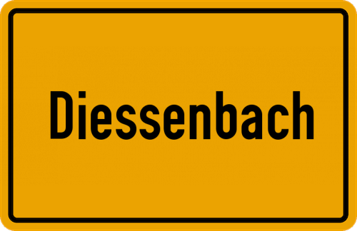 Ortsschild Diessenbach, Kollbach