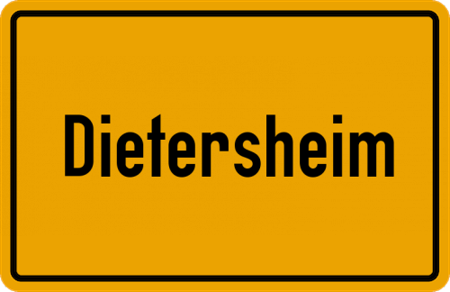 Ortsschild Dietersheim, Oberbayern