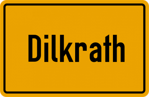 Ortsschild Dilkrath