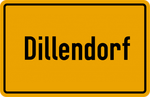 Ortsschild Dillendorf