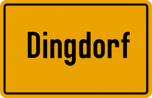 Ortsschild Dingdorf, Eifel