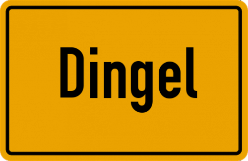Ortsschild Dingel, Oldenburg