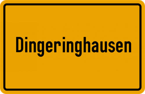 Ortsschild Dingeringhausen