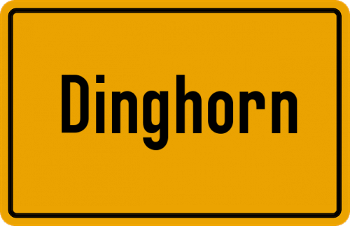 Ortsschild Dinghorn