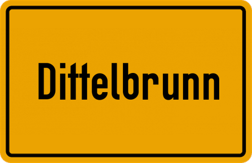 Ortsschild Dittelbrunn