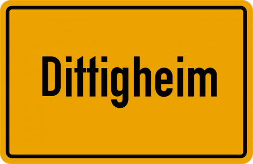 Ortsschild Dittigheim