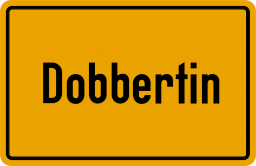 Ortsschild Dobbertin