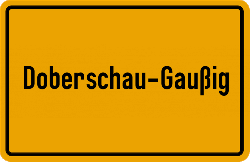 Ortsschild Doberschau-Gaußig