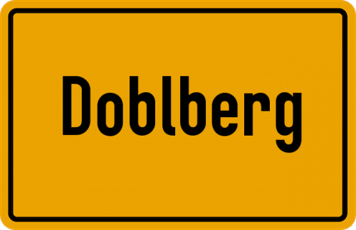 Ortsschild Doblberg, Kreis Ebersberg, Oberbayern