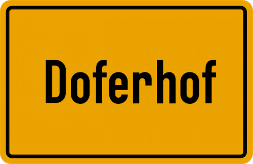 Ortsschild Doferhof