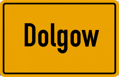 Ortsschild Dolgow
