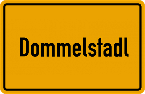Ortsschild Dommelstadl