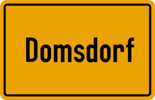 Ortsschild Domsdorf