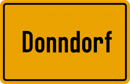 Ortsschild Donndorf, Oberfranken