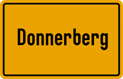 Ortsschild Donnerberg