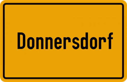 Ortsschild Donnersdorf