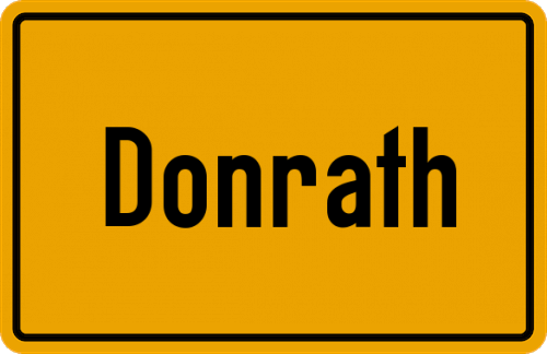 Ortsschild Donrath
