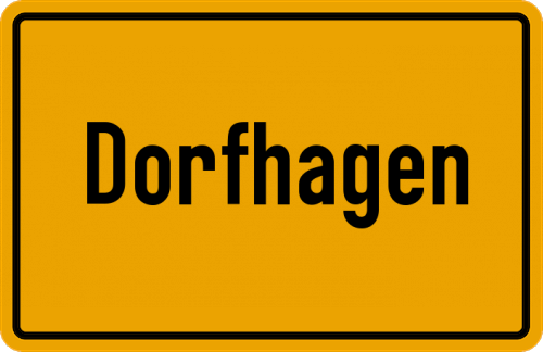 Ortsschild Dorfhagen