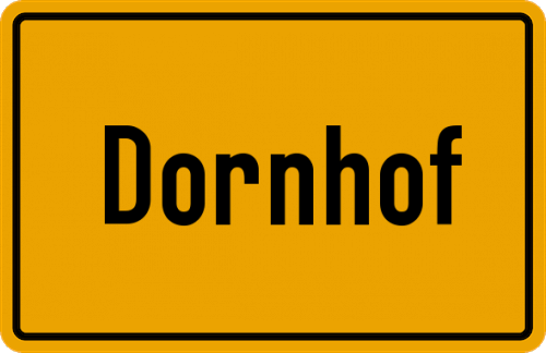 Ortsschild Dornhof, Wald