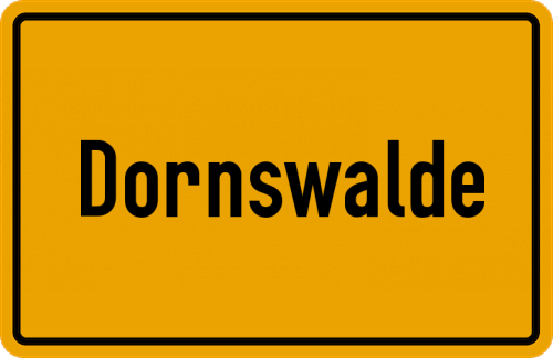 Ortsschild Dornswalde