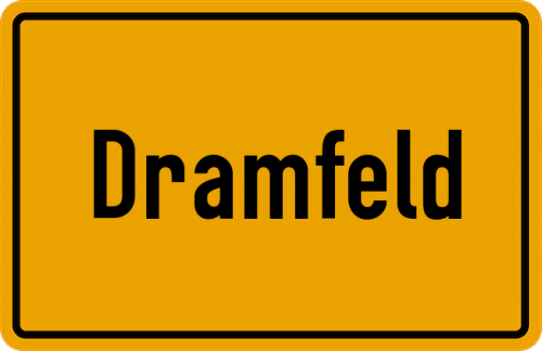 Ortsschild Dramfeld
