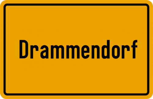Ortsschild Drammendorf