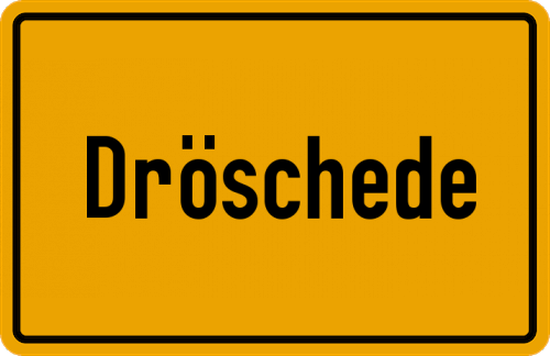Ortsschild Dröschede