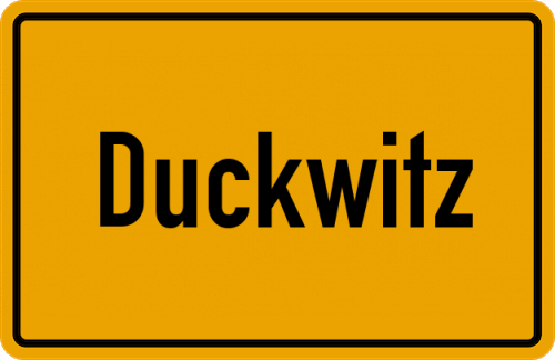 Ortsschild Duckwitz