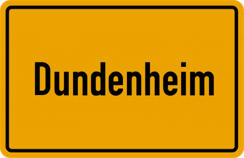 Ortsschild Dundenheim