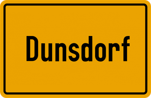 Ortsschild Dunsdorf