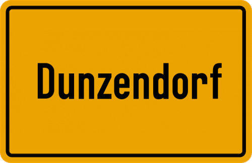 Ortsschild Dunzendorf