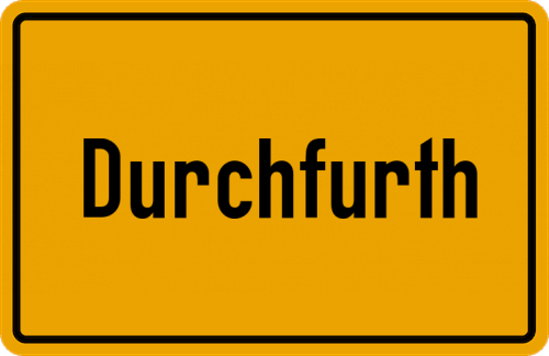 Ortsschild Durchfurth
