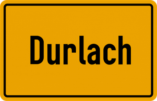 Ortsschild Durlach