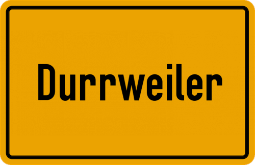 Ortsschild Durrweiler